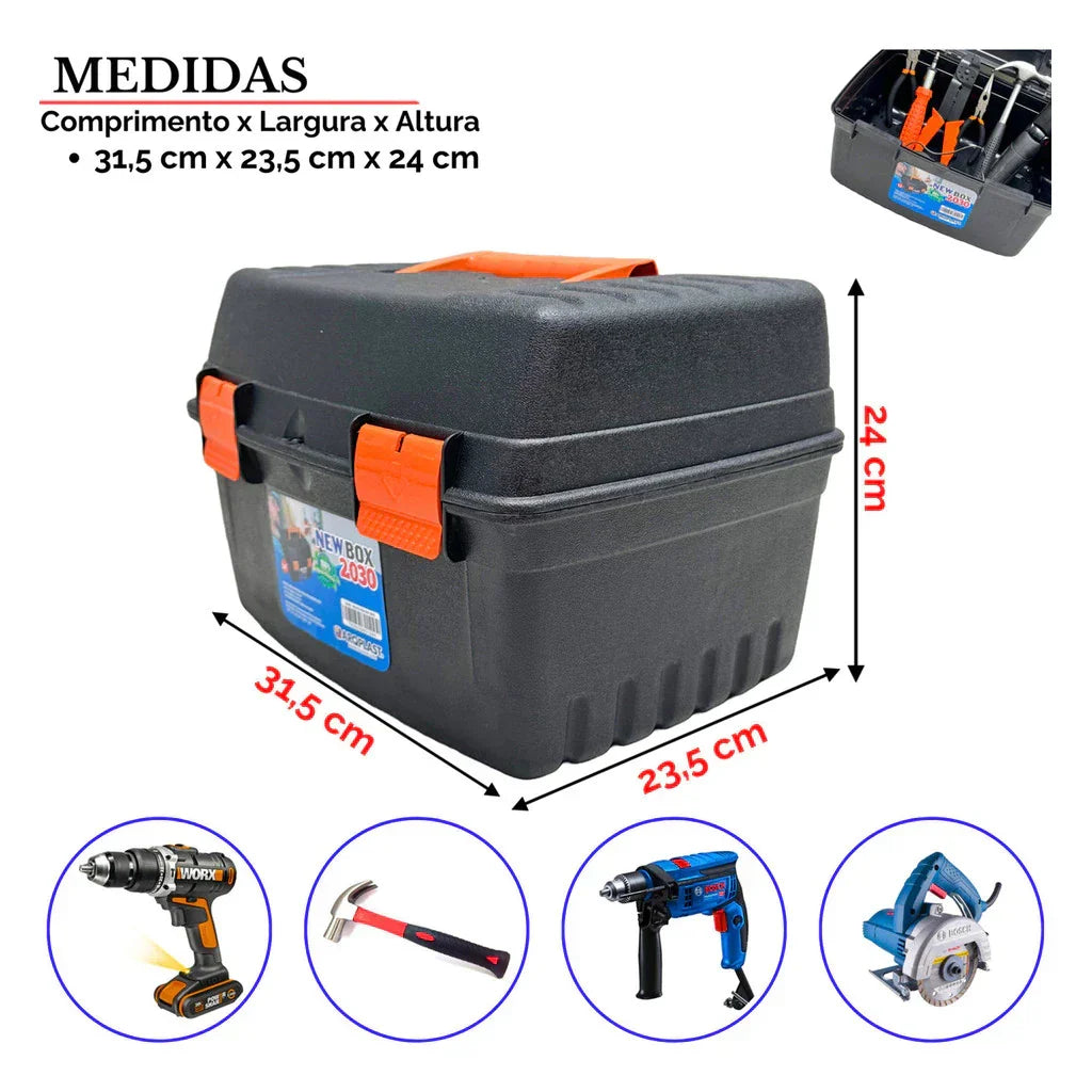 Kit 6 Maletas Ferramentas Caixas Reforçadas Pequena Grande Caixa Mecânico Reforçada